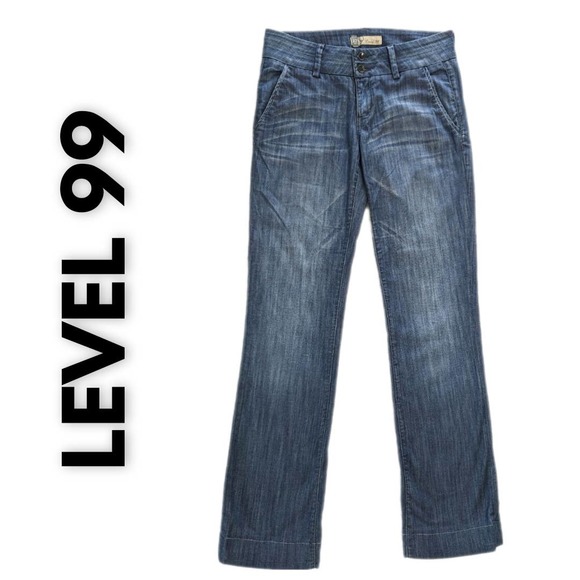 Level 99 Denim - Level 99 Low-Rise Bootcut Lightweight Distressed Jeans